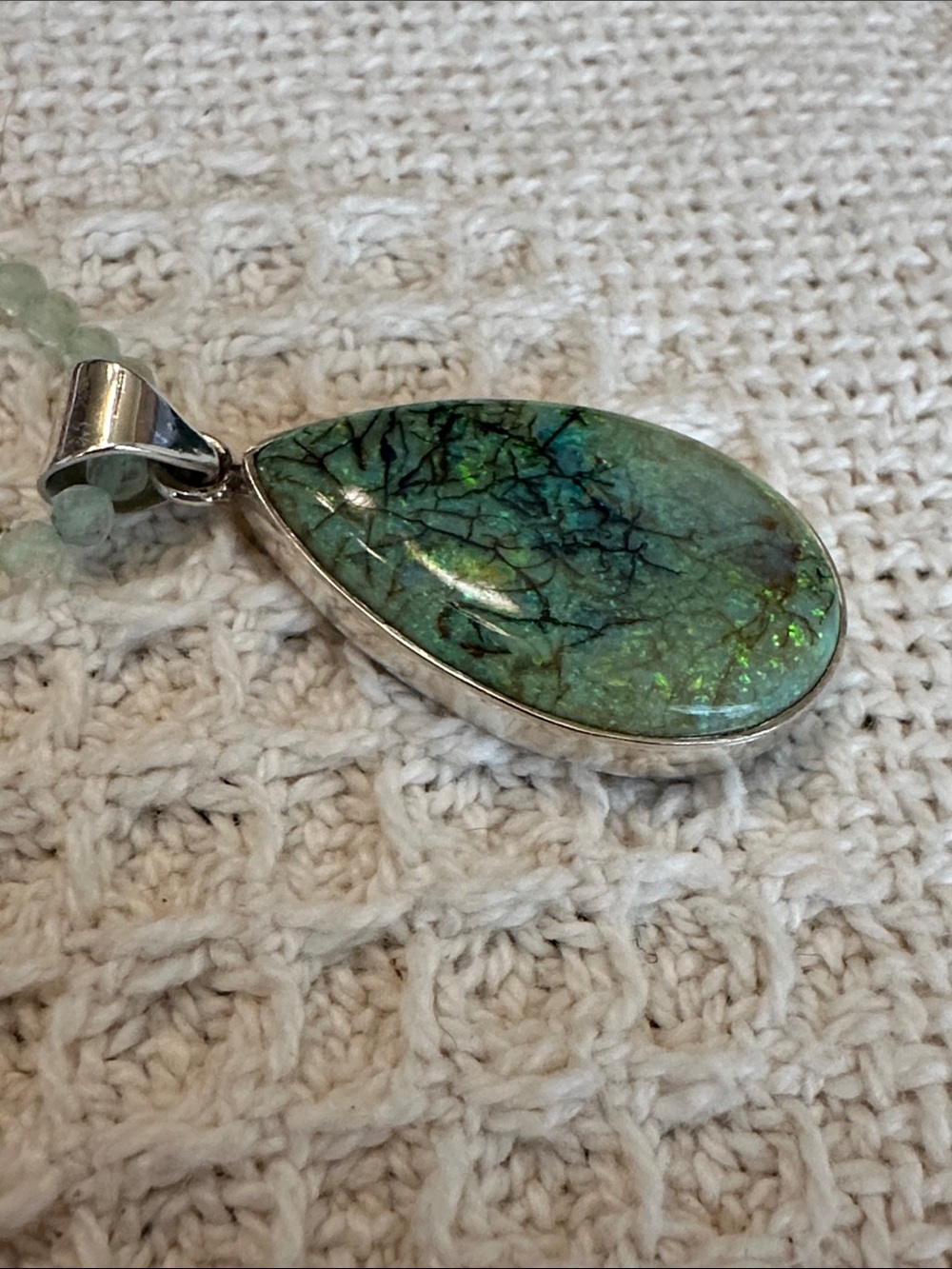 Monarch Opal Sterling Pendant - Picture 3 of 9